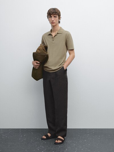 Massimo Dutti Трикотажная рубашка поло из хлопчатобумажной смеси