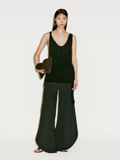 Massimo Dutti Топ из крепа с узлом - лимитированная серия