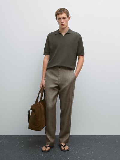 Massimo Dutti Рубашка поло из мерсеризованного хлопка с коротким рукавом купить с доставкой.