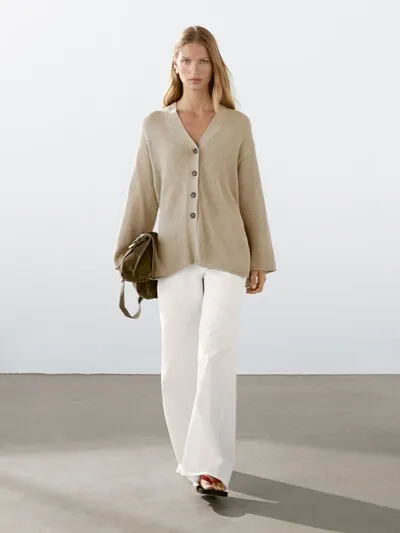 Кардиган OVERSIZE из тонкого вязаного полотна