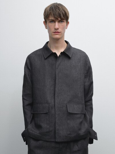 Massimo Dutti Верхняя рубашка из 100% льна