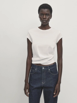 Футболка из мерсеризованного хлопка с коротким рукавом- Заказать в России