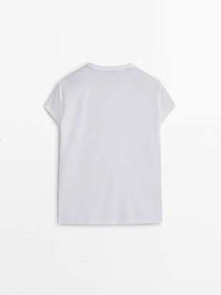 Футболка из мерсеризованного хлопка с коротким рукавом- Заказать в России