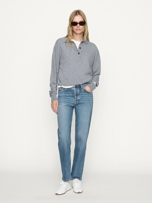 Джинсы комфортного прямого кроя со средней посадкой- Заказать в России