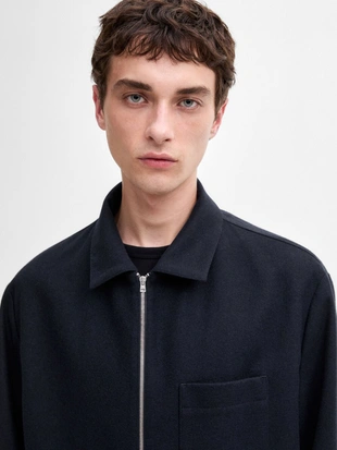 Куртка на молнии из смеси шерсти- Заказать в России