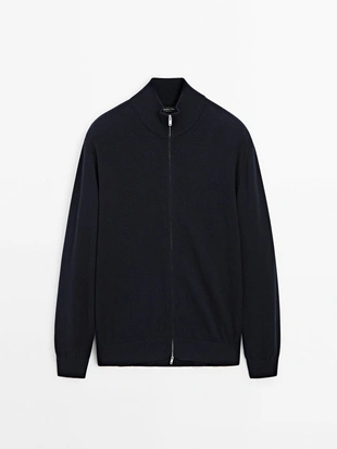 Вязаный кардиган на молнии из хлопка- Заказать в России