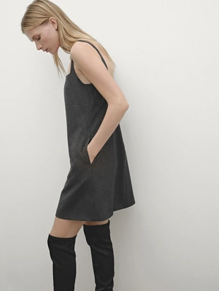 Мини-платье на бретельках- Заказать в России