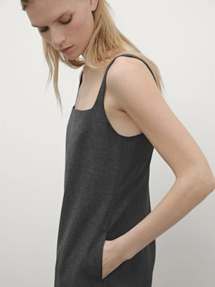 Мини-платье на бретельках- Заказать в России