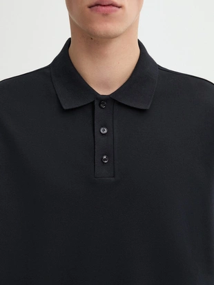 Хлопчатобумажный трикотажный джемпер поло- Заказать в России