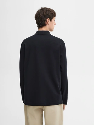 Хлопчатобумажный трикотажный джемпер поло- Заказать в России