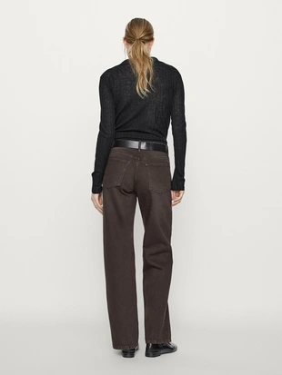 Джинсы широкого кроя со средней посадкой- Заказать в России