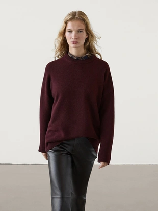 Свитер вязаный из смеси шерсти- Заказать в России