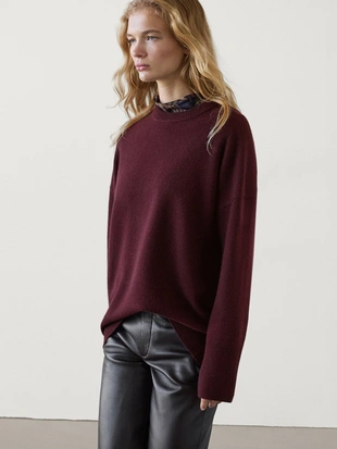 Свитер вязаный из смеси шерсти- Заказать в России