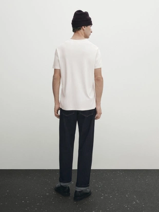 Футболка из мерсеризованного хлопка с коротким рукавом- Заказать в России