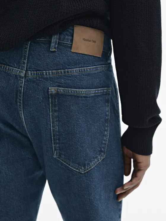 Джинсы stone wash slim fit облегающего кроя