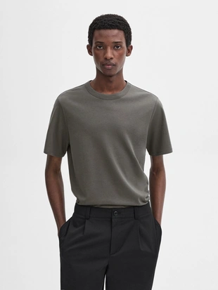 Футболка из хлопчатобумажной смеси с коротким рукавом- Заказать в России