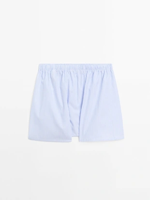 Трусы в полоску из 100% хлопка- Заказать в России