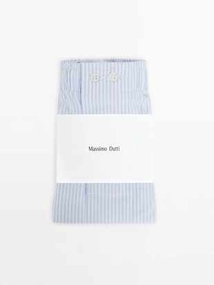 Трусы в полоску из 100% хлопка- Заказать в России