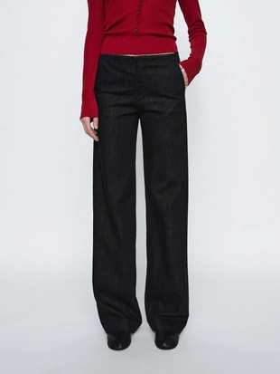 Удобные джинсы прямого кроя средней посадки- Заказать в России