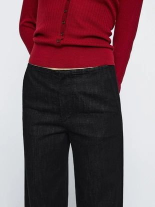 Удобные джинсы прямого кроя средней посадки- Заказать в России