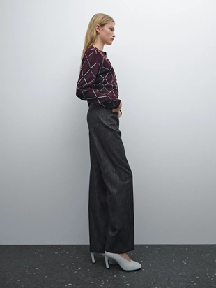 Кардиган ромбовидной вязки из смеси шерсти- Заказать в России