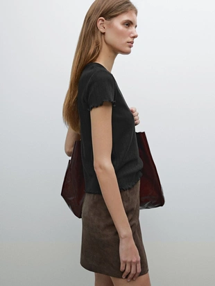 Ажурная хлопковая футболка POINTELLE- Заказать в России