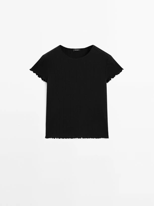 Ажурная хлопковая футболка POINTELLE- Заказать в России