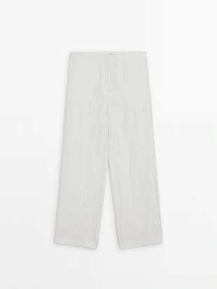 Облегающие брюки с эффектом морщин- Заказать в России