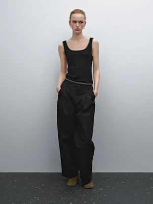 Купить Massimo Dutti Топ на бретельках с контрастными деталями