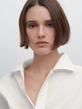 Рубашка из поплина из 100% хлопка- Заказать в России