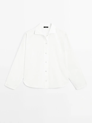 Рубашка из поплина из 100% хлопка- Заказать в России
