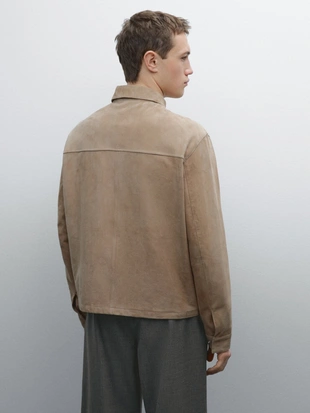 Короткая замшевая куртка- Заказать в России