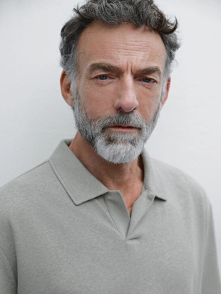 PEARL GREY|0710/242 - Massimo Dutti Поло из смесового льняного трикотажа с коротким рукавом