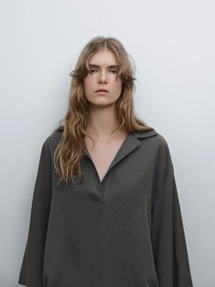 Рубашка с воротником-поло- Заказать в России