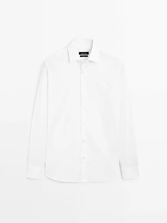 Рубашка slim fit из стрейч-хлопка 100%