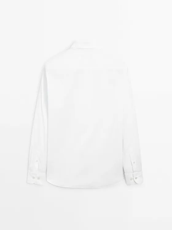 Рубашка slim fit из стрейч-хлопка 100%