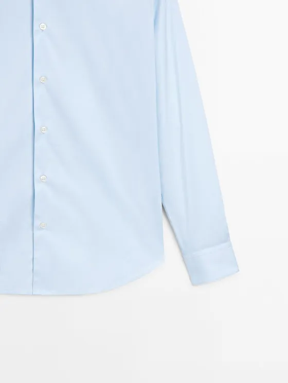 Рубашка slim fit из стрейч-хлопка 100%