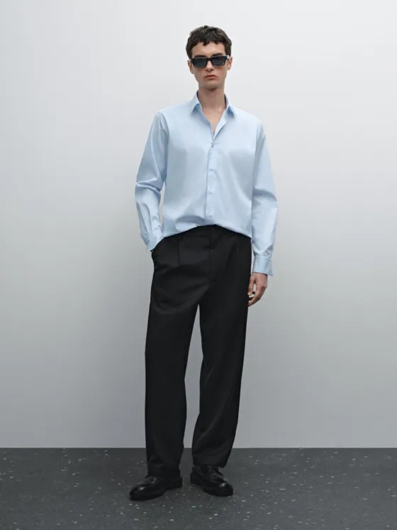 Рубашка slim fit из стрейч-хлопка 100%
