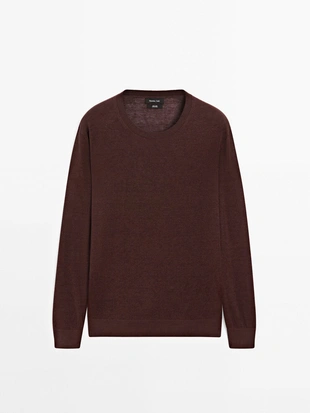 Легкий вязаный джемпер из 100% льна- Заказать в России