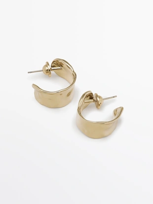 Серьги-кольца неправильной формы- Заказать в России