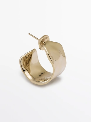Серьги-кольца неправильной формы- Заказать в России