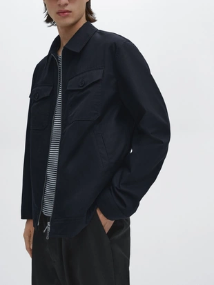 Хлопчатобумажная куртка с карманами- Заказать в России