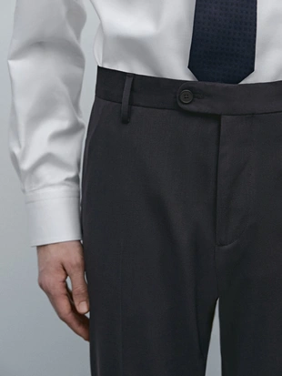 Брюки для костюма из смеси шерсти- Заказать в России