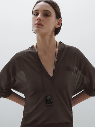 Легкая рубашка поло в стиле кейп- Заказать в России