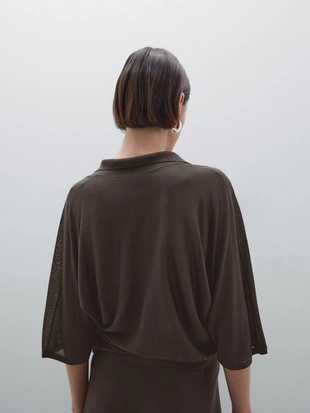 Легкая рубашка поло в стиле кейп- Заказать в России