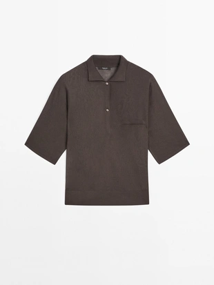 Легкая рубашка поло в стиле кейп- Заказать в России