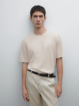 Трикотажная футболка из хлопчатобумажной смеси- Заказать в России