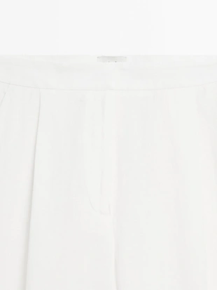 Струящиеся брюки прямого кроя с вытачками - лимитированная серия- Заказать в России