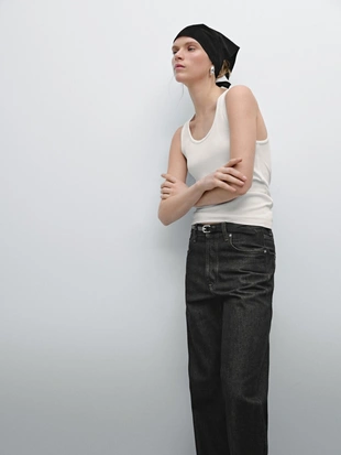 Футболка из 100% хлопка на широких бретелях- Заказать в России