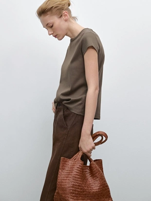 Тонкая футболка из мерсеризованного хлопка- Заказать в России